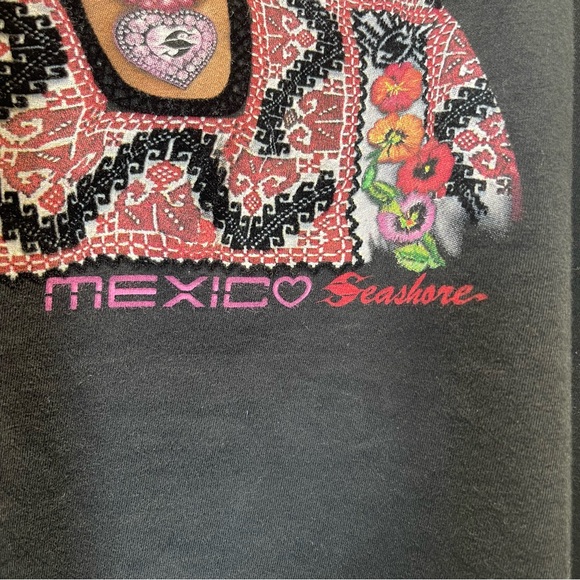 Frida Kahlo Women’s Black T-shirt Size XL Vibrant Multicolor Short Sleeve Top - Picture 4 of 9